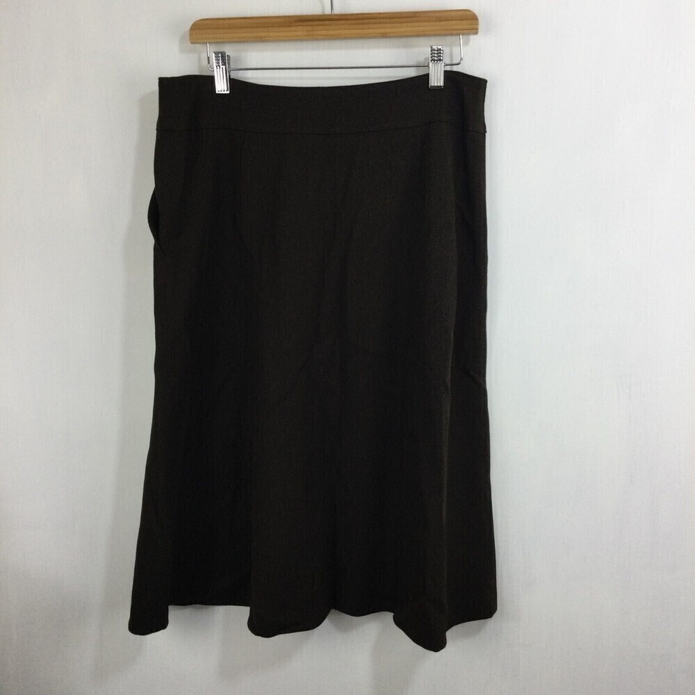 Lafayette 148 New York Pleated Front Pocket Skirt Brown Size 6 - Picture 2 of 4
